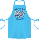 Dont Speak Much Autism Autistic Cotton Apron 100% Organic Turquoise