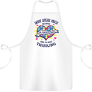 Dont Speak Much Autism Autistic Cotton Apron 100% Organic White