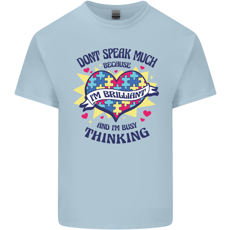 Dont Speak Much Autism Autistic Kids T-Shirt Childrens Light Blue