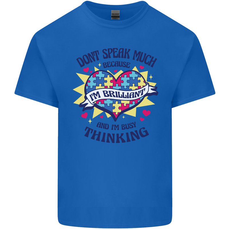 Dont Speak Much Autism Autistic Kids T-Shirt Childrens Royal Blue