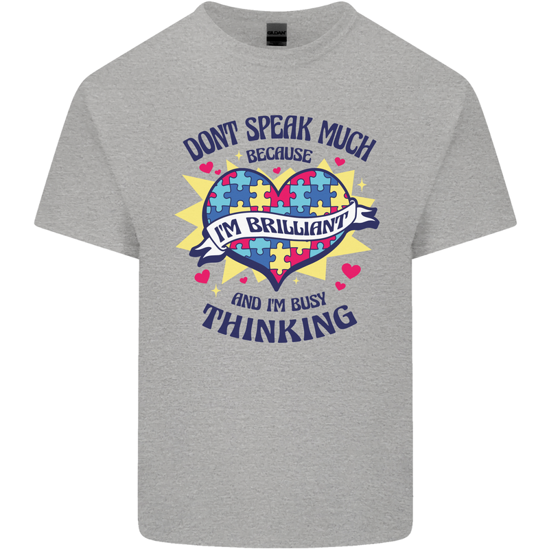 Dont Speak Much Autism Autistic Kids T-Shirt Childrens Sports Grey