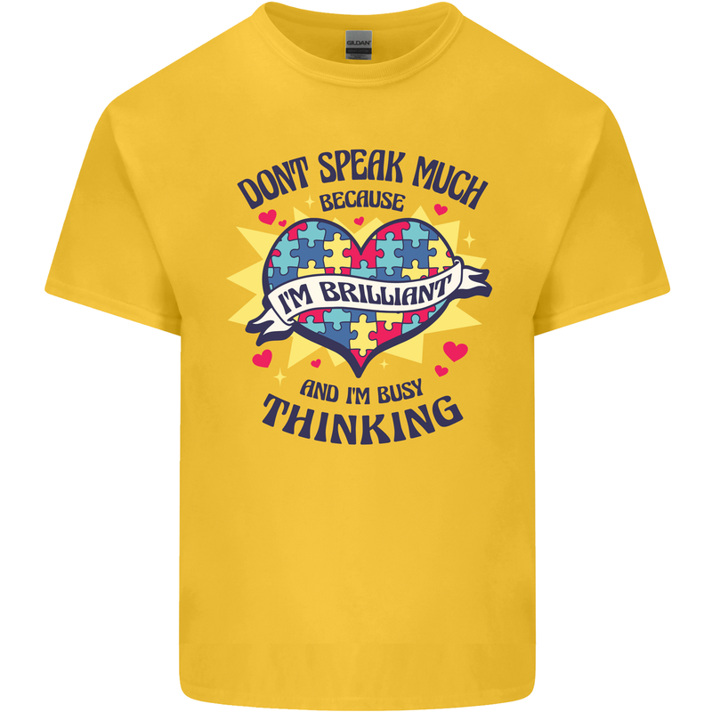 Dont Speak Much Autism Autistic Kids T-Shirt Childrens Yellow