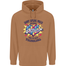 Dont Speak Much Autism Autistic Mens 80% Cotton Hoodie Caramel Latte
