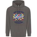 Dont Speak Much Autism Autistic Mens 80% Cotton Hoodie Charcoal
