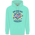 Dont Speak Much Autism Autistic Mens 80% Cotton Hoodie Peppermint