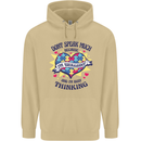 Dont Speak Much Autism Autistic Mens 80% Cotton Hoodie Sand