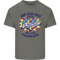 Dont Speak Much Autism Autistic Mens Cotton T-Shirt Tee Top Charcoal