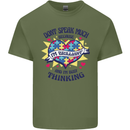 Dont Speak Much Autism Autistic Mens Cotton T-Shirt Tee Top Military Green
