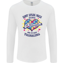 Dont Speak Much Autism Autistic Mens Long Sleeve T-Shirt White