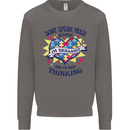 Dont Speak Much Autism Autistic Mens Sweatshirt Jumper Charcoal