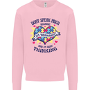 Dont Speak Much Autism Autistic Mens Sweatshirt Jumper Light Pink