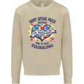Dont Speak Much Autism Autistic Mens Sweatshirt Jumper Sand