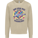 Dont Speak Much Autism Autistic Mens Sweatshirt Jumper Sand