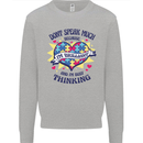Dont Speak Much Autism Autistic Mens Sweatshirt Jumper Sports Grey