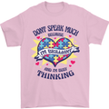 Dont Speak Much Autism Autistic Mens T-Shirt 100% Cotton Light Pink