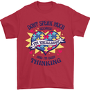 Dont Speak Much Autism Autistic Mens T-Shirt 100% Cotton Red