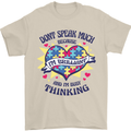Dont Speak Much Autism Autistic Mens T-Shirt 100% Cotton Sand