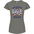 Dont Speak Much Autism Autistic Womens Petite Cut T-Shirt Charcoal
