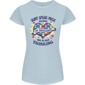 Dont Speak Much Autism Autistic Womens Petite Cut T-Shirt Light Blue