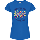 Dont Speak Much Autism Autistic Womens Petite Cut T-Shirt Royal Blue