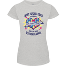 Dont Speak Much Autism Autistic Womens Petite Cut T-Shirt Sports Grey
