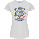 Dont Speak Much Autism Autistic Womens Petite Cut T-Shirt White