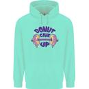 Donut Give Up Funny Gym Bodybuilding Childrens Kids Hoodie Peppermint