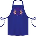 Donut Give Up Funny Gym Bodybuilding Cotton Apron 100% Organic Royal Blue