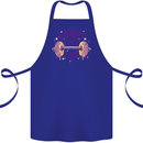 Donut Give Up Funny Gym Bodybuilding Cotton Apron 100% Organic Royal Blue
