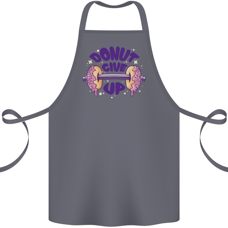 Donut Give Up Funny Gym Bodybuilding Cotton Apron 100% Organic Steel