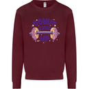 Donut Give Up Funny Gym Bodybuilding Kids Sweatshirt Jumper Maroon
