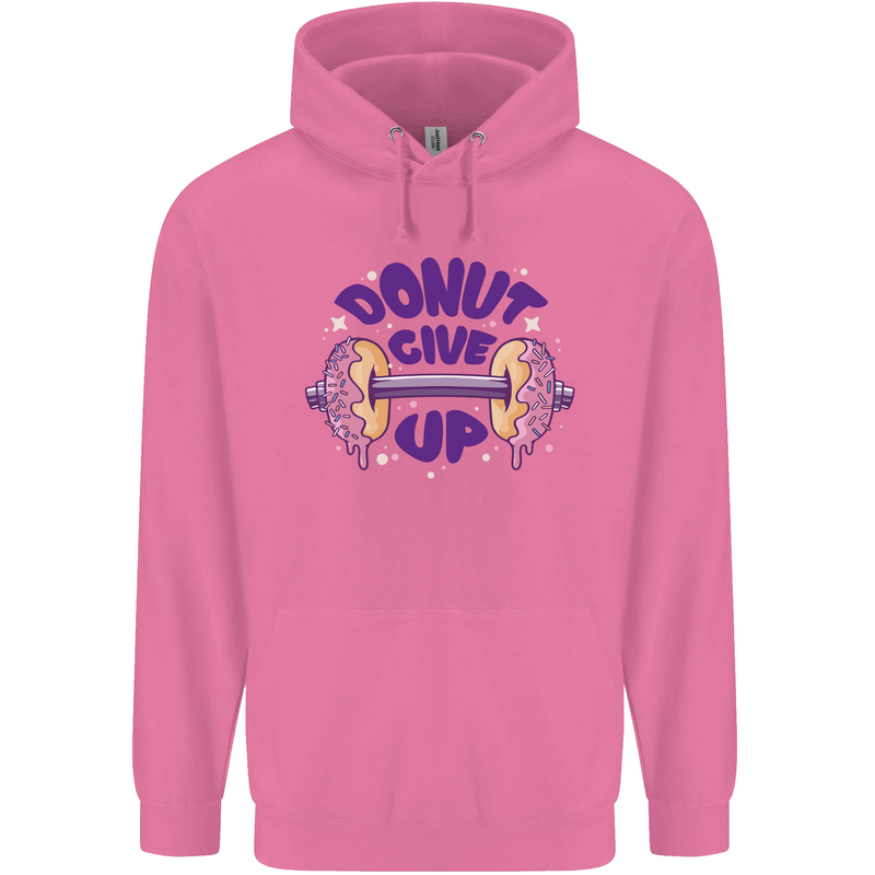 Donut Give Up Funny Gym Bodybuilding Mens 80% Cotton Hoodie Azelea
