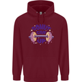 Donut Give Up Funny Gym Bodybuilding Mens 80% Cotton Hoodie Maroon