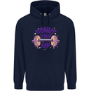 Donut Give Up Funny Gym Bodybuilding Mens 80% Cotton Hoodie Navy Blue