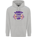 Donut Give Up Funny Gym Bodybuilding Mens 80% Cotton Hoodie Sports Grey