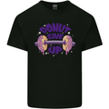 Donut Give Up Funny Gym Bodybuilding Mens Cotton T-Shirt Tee Top Black