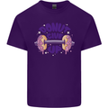 Donut Give Up Funny Gym Bodybuilding Mens Cotton T-Shirt Tee Top Purple