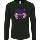 Donut Give Up Funny Gym Bodybuilding Mens Long Sleeve T-Shirt Black