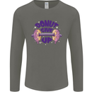 Donut Give Up Funny Gym Bodybuilding Mens Long Sleeve T-Shirt Charcoal