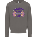 Donut Give Up Funny Gym Bodybuilding Mens Sweatshirt Jumper Charcoal