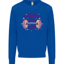 Donut Give Up Funny Gym Bodybuilding Mens Sweatshirt Jumper Royal Blue