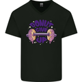 Donut Give Up Funny Gym Bodybuilding Mens V-Neck Cotton T-Shirt Black