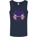Donut Give Up Funny Gym Bodybuilding Mens Vest Tank Top Navy Blue