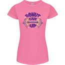 Donut Give Up Funny Gym Bodybuilding Womens Petite Cut T-Shirt Azalea