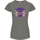 Donut Give Up Funny Gym Bodybuilding Womens Petite Cut T-Shirt Charcoal