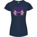Donut Give Up Funny Gym Bodybuilding Womens Petite Cut T-Shirt Navy Blue