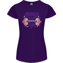 Donut Give Up Funny Gym Bodybuilding Womens Petite Cut T-Shirt Purple