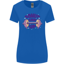 Donut Give Up Funny Gym Bodybuilding Womens Wider Cut T-Shirt Royal Blue