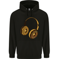 Donut Headphones Music DJ DJing Funny Childrens Kids Hoodie Black