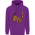 Donut Headphones Music DJ DJing Funny Childrens Kids Hoodie Purple